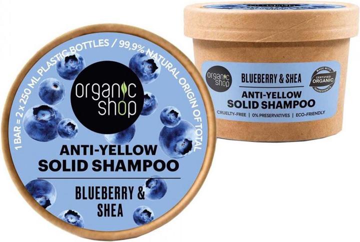 Produktbild Organic Shop Blaubeere Anti-Yellow Festes Shampoo 60g (Festes Shampoo)