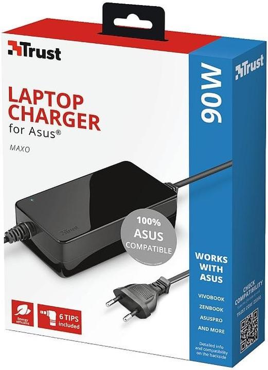 Produktbild Trust Netzteil 90 W Maxo für Asus Notebooks (90 W)