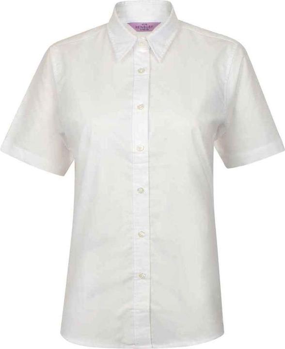 Actual product image Henbury Womens/Ladies Oxford Short-Sleeved Formal Shirt (L)