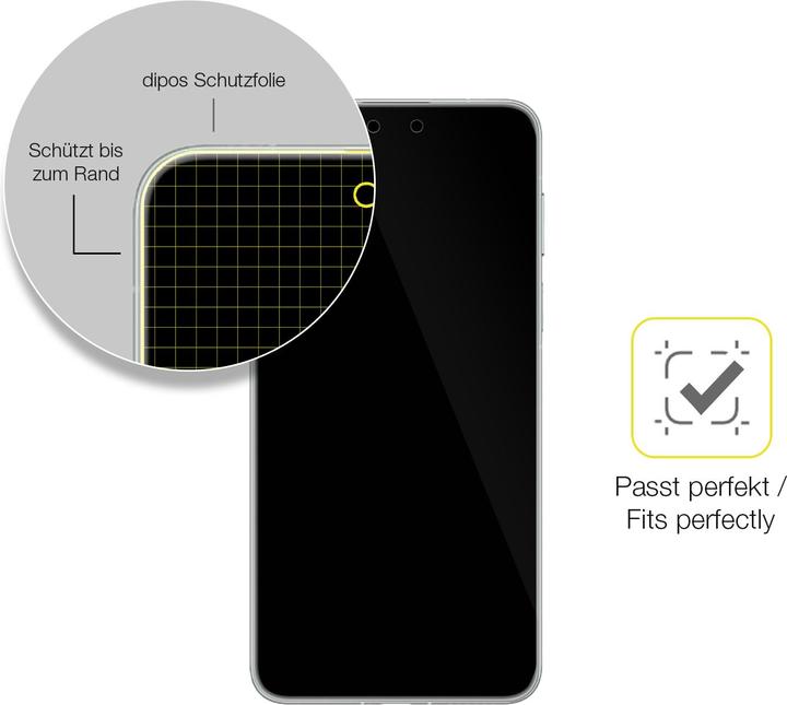 Actual product image Dipos 3D Full Cover Screen Protector (1 Piece, Mate S)