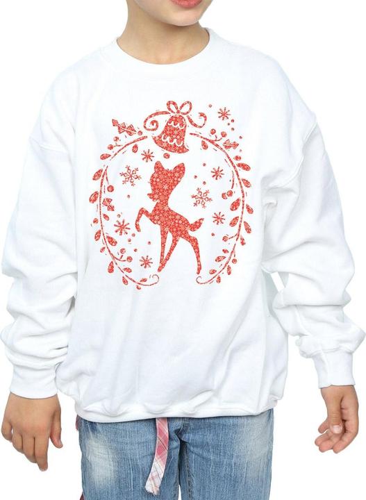 Actual product image Disney Girls Bambi Christmas Wreath Sweatshirt (140, 146)