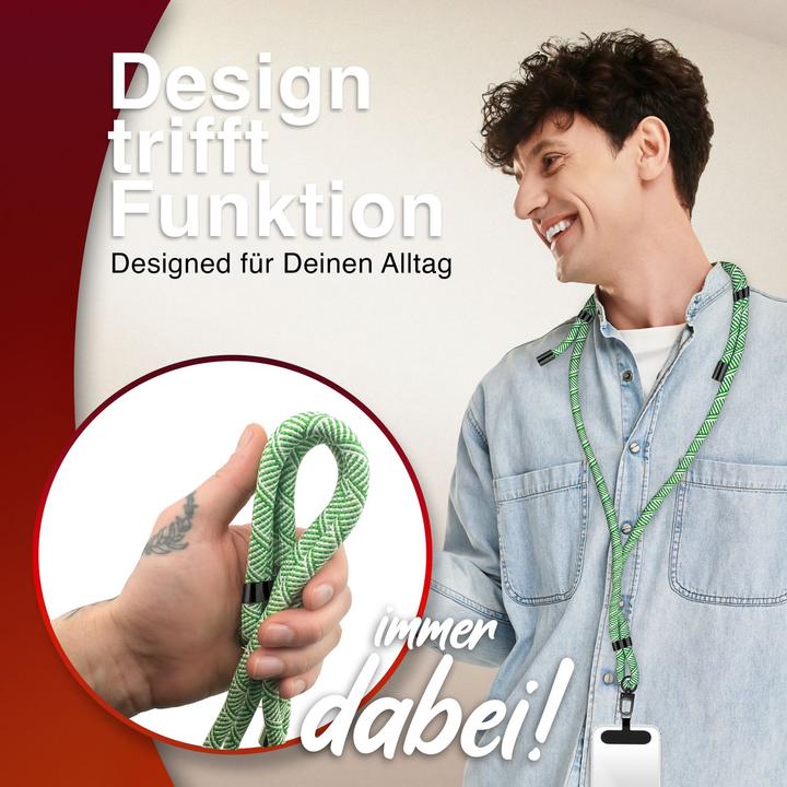 Produktbild Nalia HoldMe Lanyard Handykette - Universal Trageband für Smartphones - Verstellbar, Soft & Elastisch