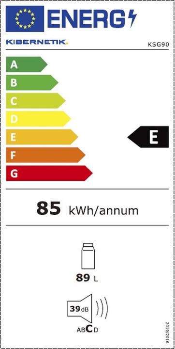 Energie-Label Kibernetik KSG90 (89 l)