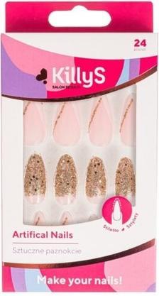 Produktbild KillyS Künstliche Nägel Stiletto Golden Glitter French