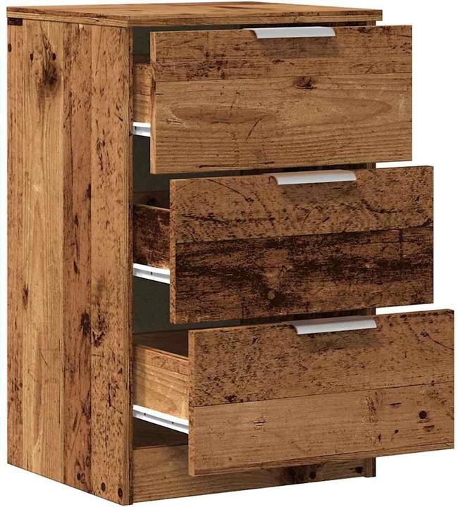 Actual product image VidaXL Bedside cabinet in reclaimed wood look 40x36x65 cm wood-based material (40 x 36 x 65 cm)