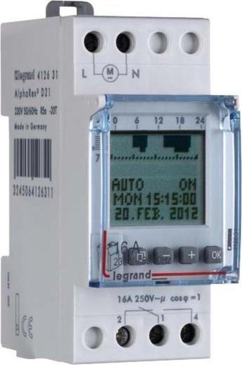 Produktbild Legrand Digitale Wochen-Zeitschaltuhr AlphaRex D21