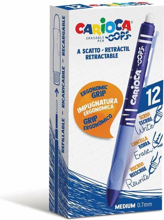 Immagine prodotto Carioca Confezione 12 Penna Cancellabile Scatto Blu (Blu, 12 x)