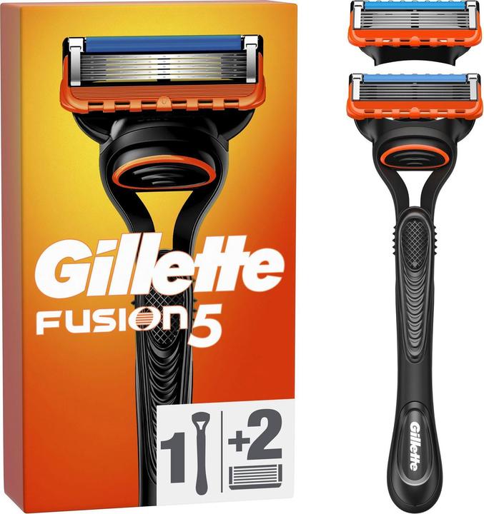 Actual product image Gillette Fusion5 Razor Handle + 2 blades