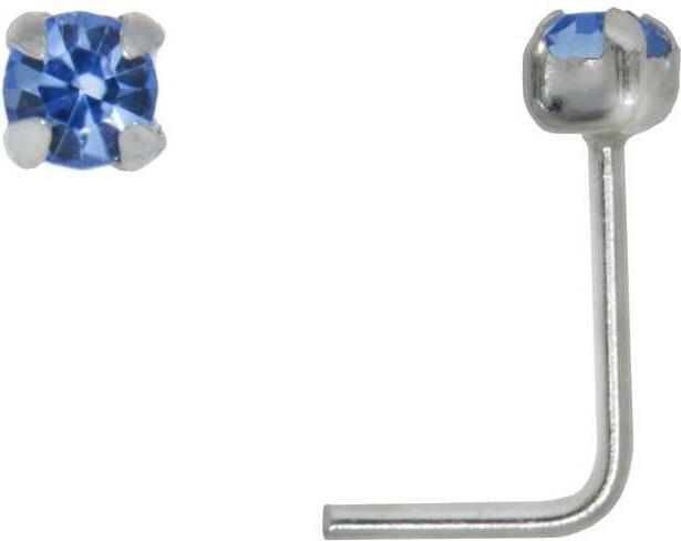 Bijouteria Nasenpiercing (Silber 925, Kristall)
