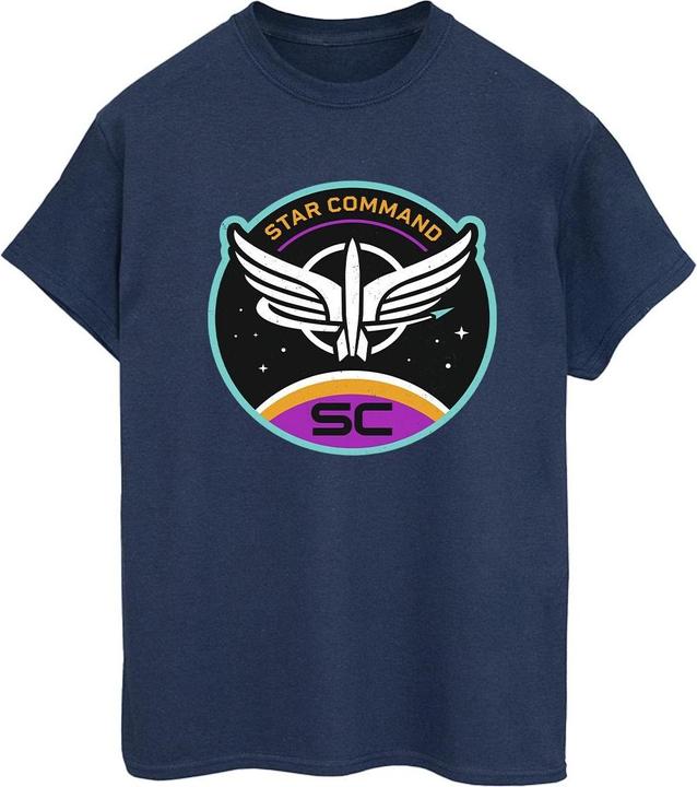 Actual product image Disney Womens/Ladies Lightyear Star Command Circle Cotton Boyfriend T-Shirt (3XL)