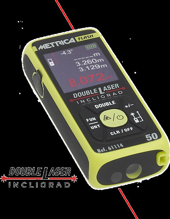 Immagine prodotto Metrica Telemetro laser doppio - FLASH 50 INCLUSO (50 m)