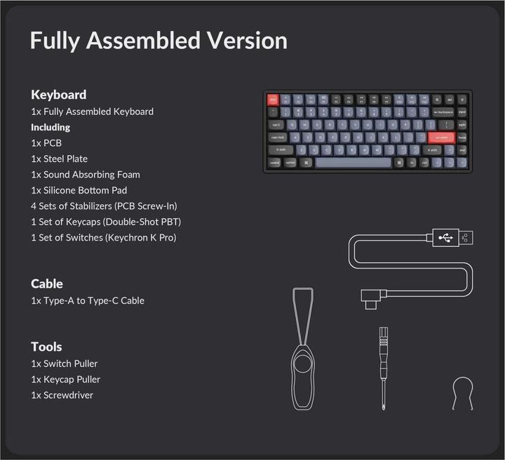 Produktbild Keychron K2 Pro (US, Kabellos, Kabelgebunden)