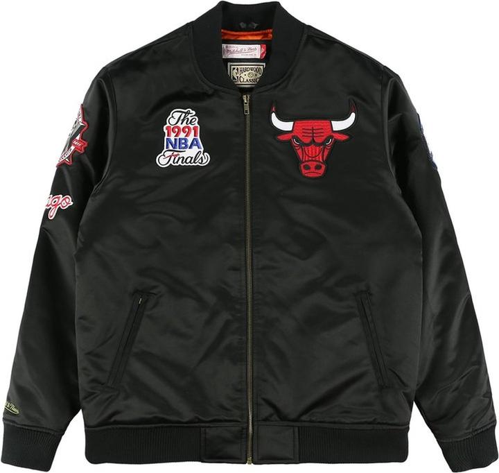 Immagine prodotto Mitchell & Ness Bomber in raso M&N - FLIGHT Chicago Bulls nero - L (L)