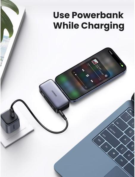 Produktbild Ugreen 5000mAh Power Bank with Built-in USB-C Connector (5000 mAh, 22.50 W, 18 Wh)