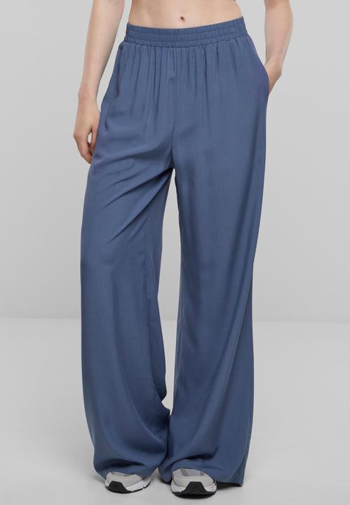 Actual product image Urban Classics Ladies Wide Leg Viscose Pants - 70747 (XS)