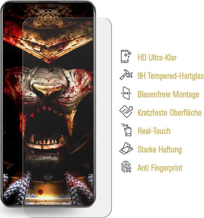 Produktbild Protectorking 1x 3D A++ echtes Tempered 9H Panzerhartglas KLAR (1 Stück, Samsung Galaxy A21)