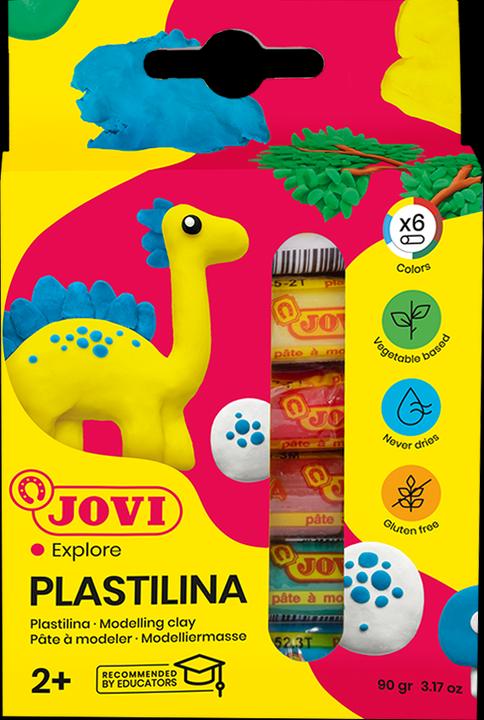 Actual product image Jovi Plasticine PLASTILINA assorted colours, 6 colours 15.0 g each