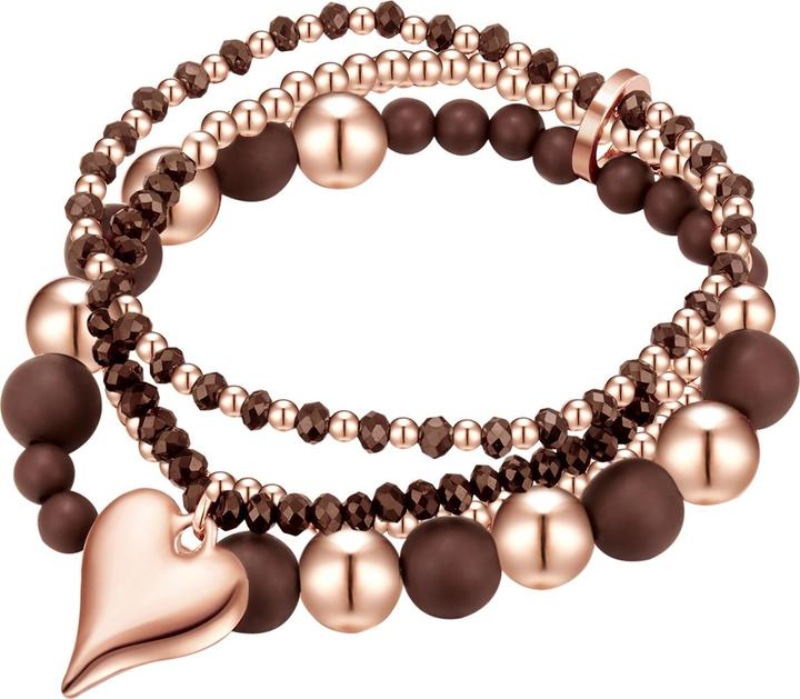 Lulu & Jane Damen Metall-Legierung Glas roségold - 29279 (19 cm, Metall-Legierung)