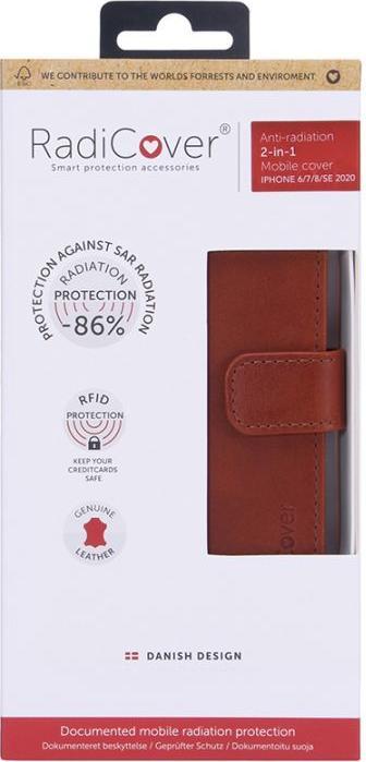 Immagine prodotto Radicover Esclusiva custodia protettiva per cellulare 2 in 1 da 11,9 cm (4,7 pollici) Folio Marrone (Apple iPhone 6)