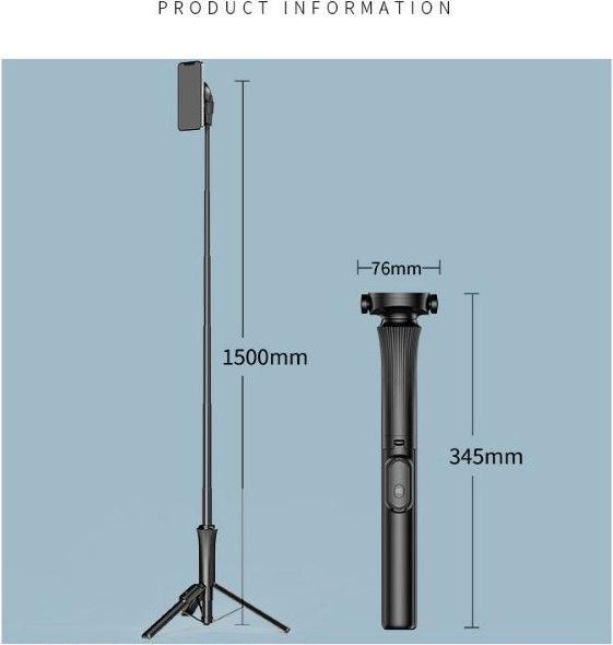 Produktbild MU Classic MagSafe Selfie Stick Magnetic Tripod -S Series Dreibeinstativ