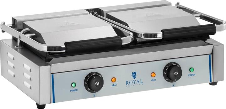 Immagine prodotto Royal Catering Piastra panini - liscio - 2 x 1.800 W