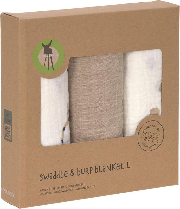 Actual product image Lässig 3pc nappy wipe L'Mateys royal blue (85 cm, 85 cm)