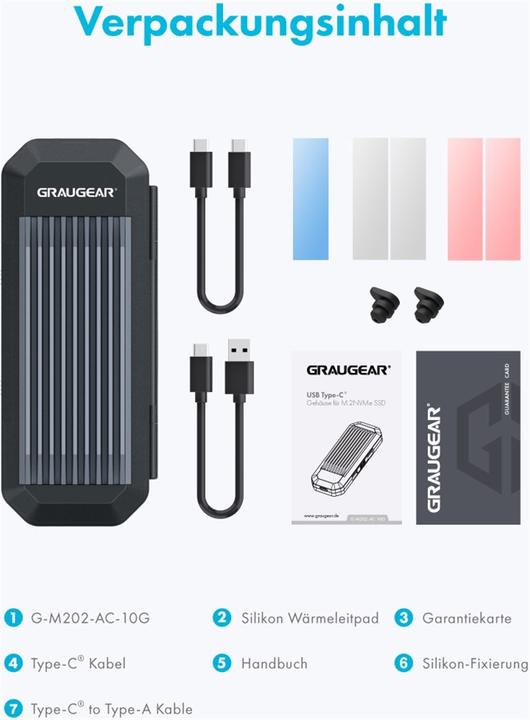 Immagine prodotto Graugear G-M202-AC-10G (M.2 2280, M.2 2230, M.2 2260, M.2 2242)