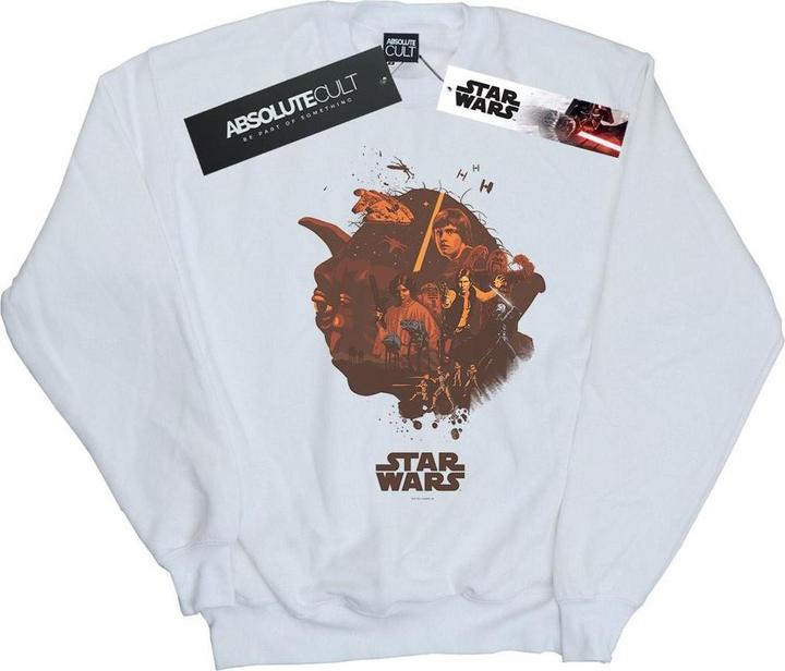 Actual product image Star Wars Mens Yoda Montage Sweatshirt (XXL)