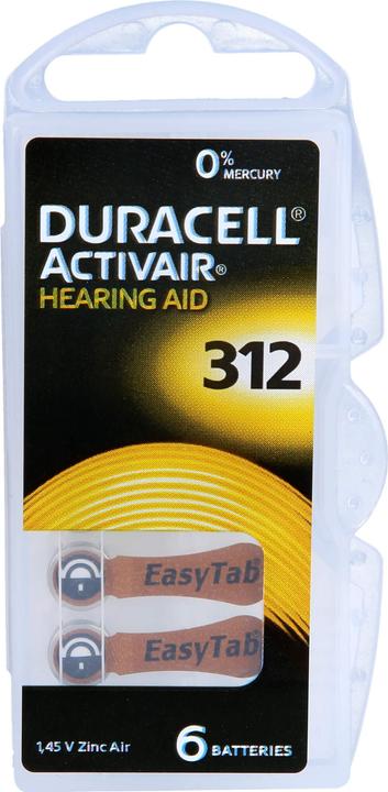 Actual product image Duracell Battery for hearing aids 312, 6 pcs. (6 pcs., C)