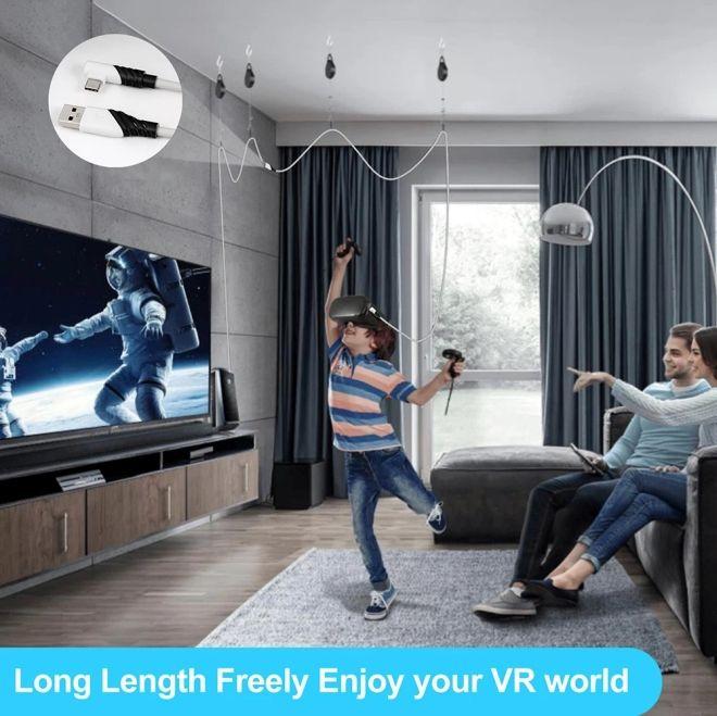 Produktbild MU Classic Zebra Series VR Link Kabel für Meta Quest 2 & Meta Quest 1