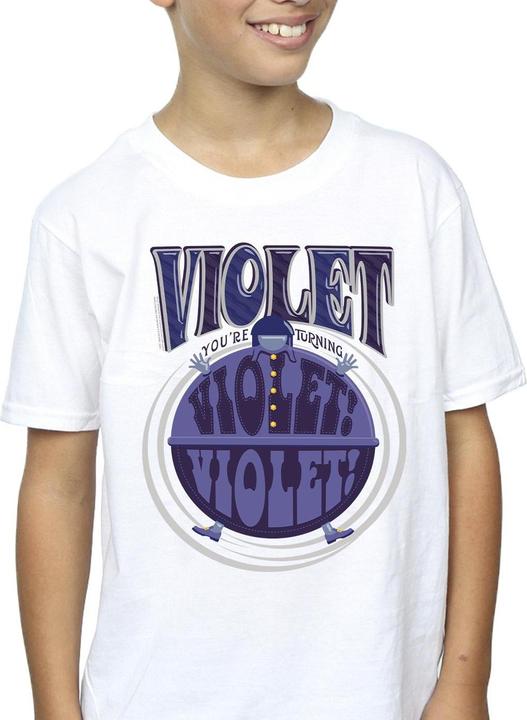 Actual product image Willy Wonka & the Chocolate Factory Boys Violet Turning Violet T-Shirt (104)