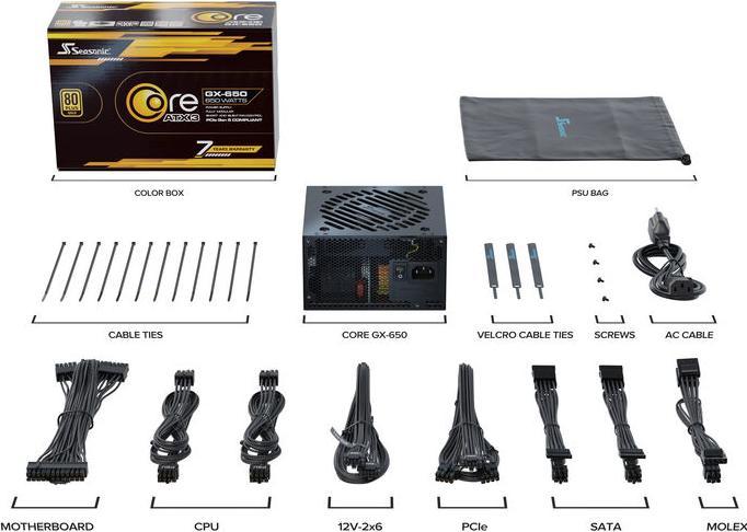 Immagine prodotto Seasonic Core GX-650-V2 650W ATX3.1 nero (650 W)