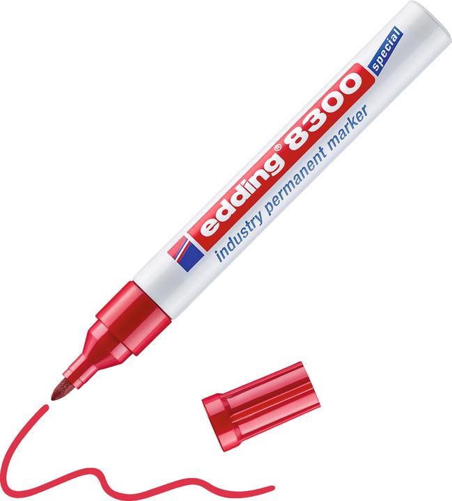Actual product image Edding Permanent Marker 8300 (Red, 3 mm, 1 x)