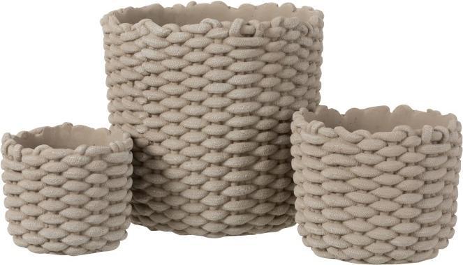 Immagine prodotto J-Line Vaso da fiori Simeon 28,5 cm - Beige (29.50 cm)