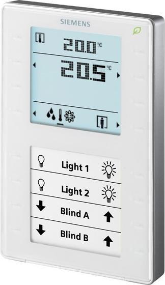 Siemens Raumtemperaturregler AP KNX ws glz S55624-H108