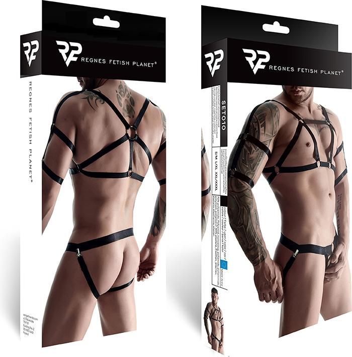 Immagine prodotto Regnes Fetish Planet Set da uomo in gomma 2PC (XXL, 3XL)