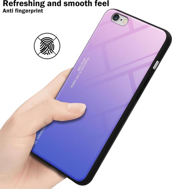 Produktbild Cadorabo TPU 2 Farben Glas Cover (Apple iPhone 6)