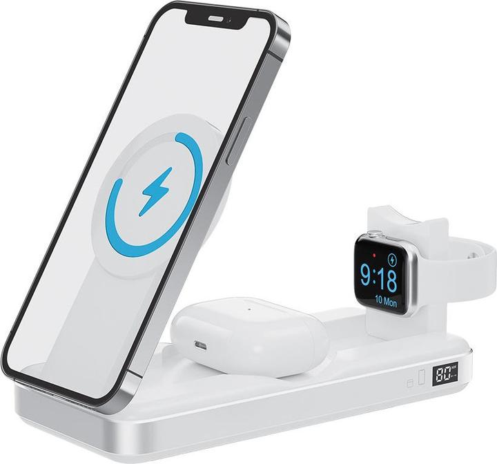 Produktbild Forever kabellose Powerbank MATB-300 10000 mAh 3in1 weiss (10000 mAh, 15 W)