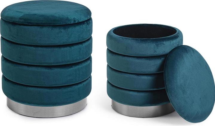 Actual product image Bizzotto Pouf with storage Darina Navyus (set of 2)