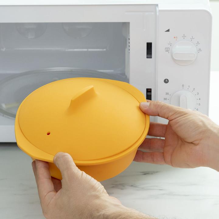Produktbild InnovaGoods Dampfgarer für die Mikrowelle - Orange (Kunststoff)