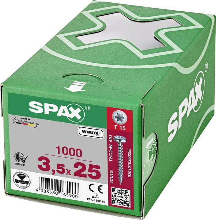 Immagine prodotto Spax Viti per truciolare PH T15 3,5x25 mm (1000 Viti per pezzo)