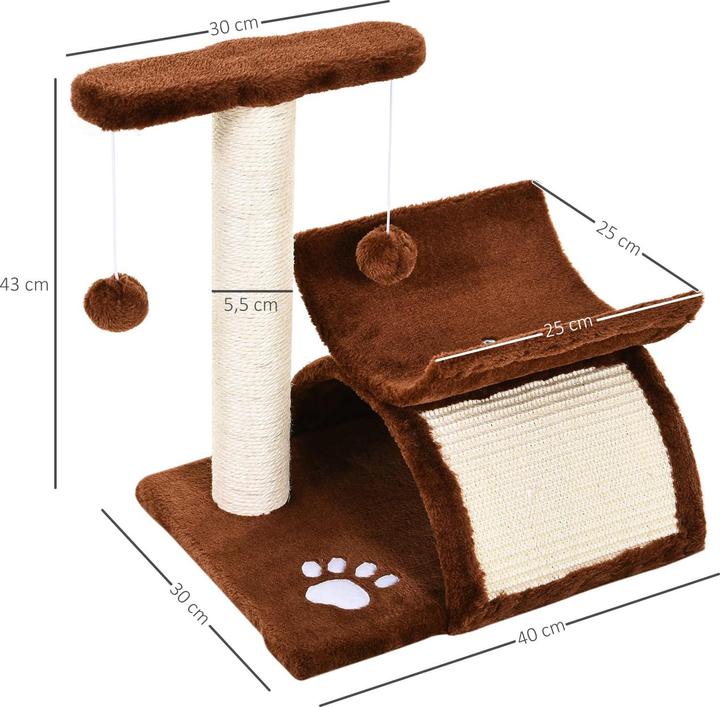 Produktbild Jamb Katzenbaum (43 cm, Braun, Weiss)