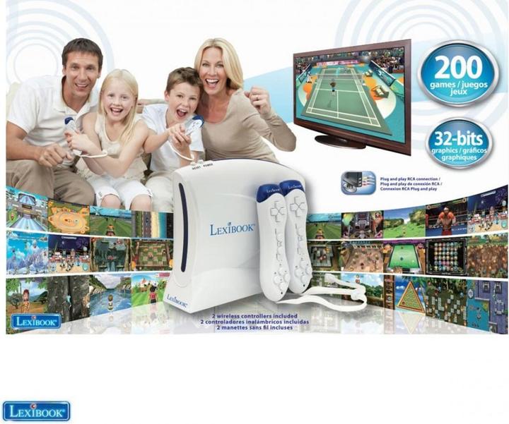 Actual product image Lexibook HDMI TV Console Plug N" Play Motion - 2 wireless controllers 200 games (JG7430)