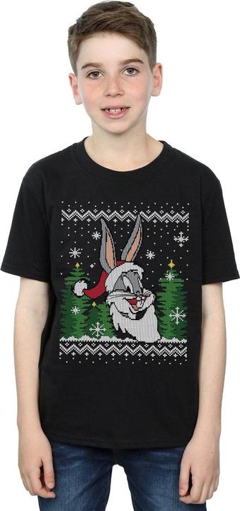 Actual product image Looney Tunes Boys Bugs Bunny Christmas Fair Isle T-Shirt (152, 158)