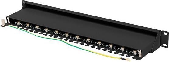 Produktbild Lanberg Rangierfeld 24-Port 1U Kat.7 FTP Schwarz PPS7-1024-B