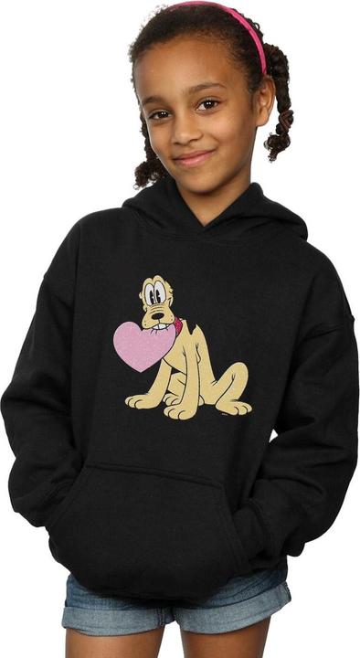 Actual product image Disney Girls Pluto Love Heart Hoodie (128)