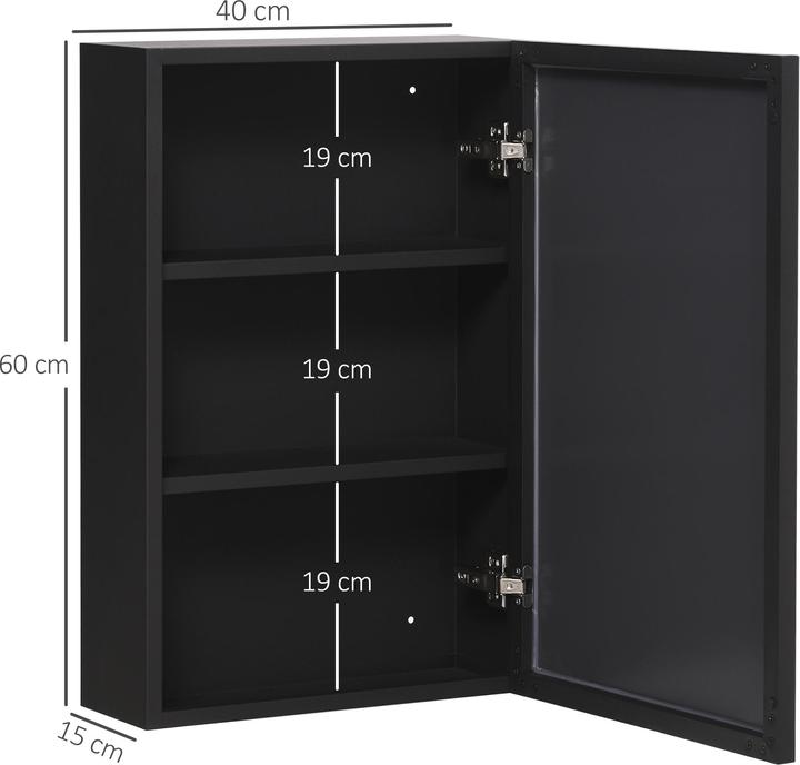 Produktbild Kleankin Spiegelschrank (40 x 15 x 60 cm)