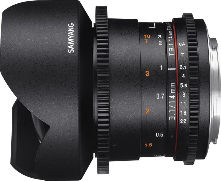 Image du produit Samyang 14mm T3.1 VDSLR II Canon EF (Canon EF-M, Plein format)