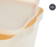 Kipit Kunststoffkiste mit Deckel 14l Creme (14 l)