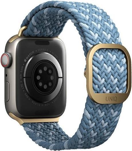 Produktbild Uniq pasek Aspen Apple Watch 40/38/41mm Series 1/2/3/4/5/6/7/8/SE/SE2 Braided DE modry/cerulean blue